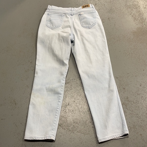 Vintage Lee Mom High-Rise Light Wash Denim Blue Jeans - Picture 3 of 10